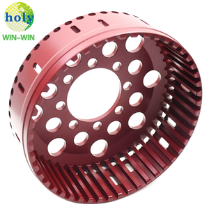 Aluminio de anodización dura roja7075T6 CNC Mecanizado Herramienta de motocicleta 48T Cesta de embrague